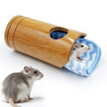 Rat Cage Accessories, Bamboo Tube Hide with Soft Towel Mat, Natural Hideout for Small Animals, Hamster Accessories for Cages, Hide for Hamster, Rat, Gerbil and Other Small Animals