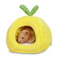 Small Animal Beds, Hamster Bed Cage Accessories Supplies, Rat Hideout Semi-Enclosed Winter Christmas Large Pumpkin Nest for Dwarf Hamsters Gerbils Chipmunks Syrian Hamster and Sugar Glider (Yellow) - color: yellow