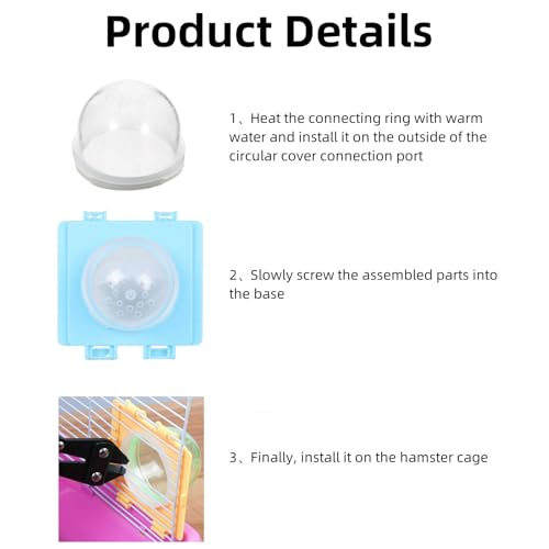 1 Set Hamster Tubes Tunnels Cage Cover and Cage Connector Kit with External Tube Plugs for Small Animal Habitats (Blue)