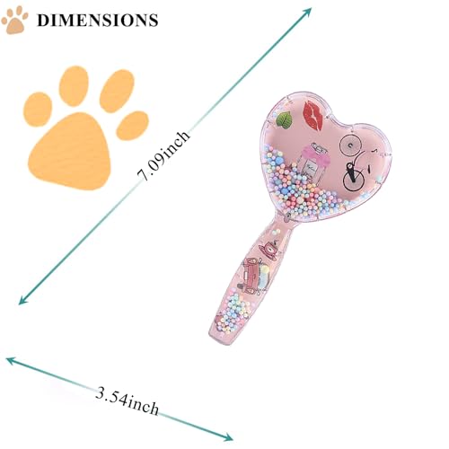 Small Dog Brush, Soft Dog Grooming Brush for Shih Tzus, Yorkies, Maltipoos, Maltese, Love Shape Puppy Massaging Pet Hair Brush, Cat Brush, for Small Dogs Cats of All Hair Types (Rose Pink) - color: Rose Pink