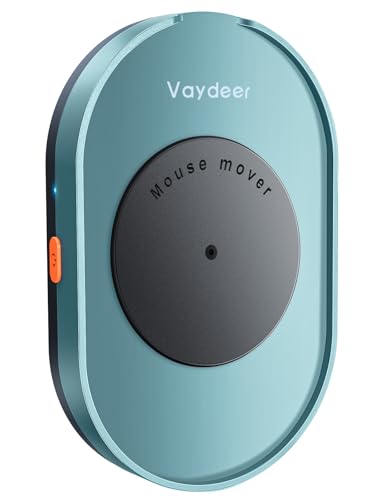 Vaydeer Undetectable Mouse Mover, M3 Mouse Jiggler Device with ON/Off Switch, Driver-Free Shaker Wiggler Mouse Movement Simulation for Computer Awakening, Gift Ideal for Men/Women (River Blue) - color: River Blue, style: Button Control