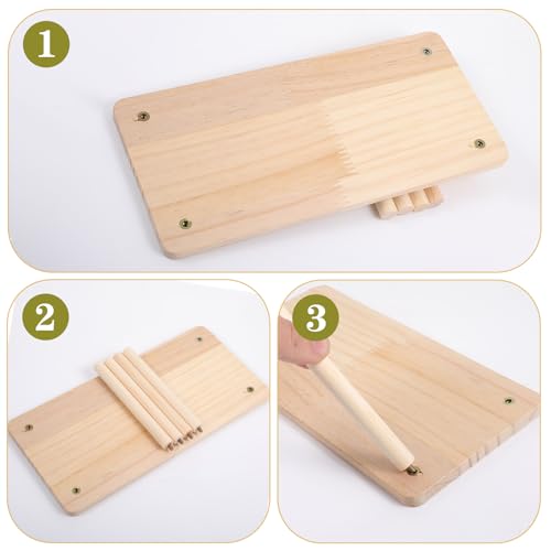Wooden Hamster Platform, Natural Wooden Hamster Play Platform Waterproof Standing Surface 5.5'' Height Small Animal Resting Area Cage Accessory for Hamsters Squirrel Other Small Pets