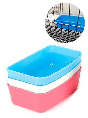 Pack of 3 Rabbit Feeder Waterer Chicken 15 OZ Guinea Pig Cage Bowl Food Water Container Hanging Feeding Dish Coop Cup Treats Drinker for Pigeon Dove Puppy Cat Bird Bath Basin Hamster Bed - size: Pack of 3