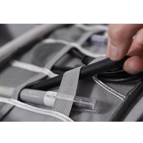 Organizer Case Small Electronic Devices USB Charger Accessories Mouse Phone Cable SD Power Bank Earphone - color: Medium-Grey