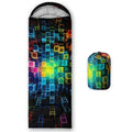 QOOMO Camping Sleeping Bags,3 Season Warm & Cool Weather,Lightweight,Waterproof Sleeping Bags for Adults & Kids,Traveling,and Outdoors,Camping Gear Equipment - color: geometric cube