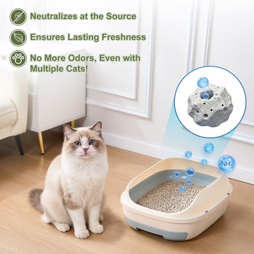 Cat Litter Pellets Exclusively for Double Layer Cat Litter Box, Super Odor Control Zeolite Litter, Non Clumping Cat Litter, Low-Tracking, Low Consumption, Unscented - size: 10.8 lb