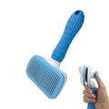 Pet Cleaning Deshedding Brush,Pet Hair Removal Brush for Shedding Massaging Grooming for Small Dogs,Cats,Rabbits(blue) - color: blue
