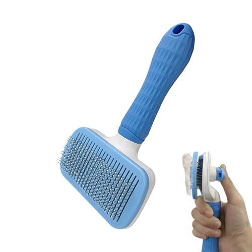 Pet Cleaning Deshedding Brush,Pet Hair Removal Brush for Shedding Massaging Grooming for Small Dogs,Cats,Rabbits(blue) - color: blue