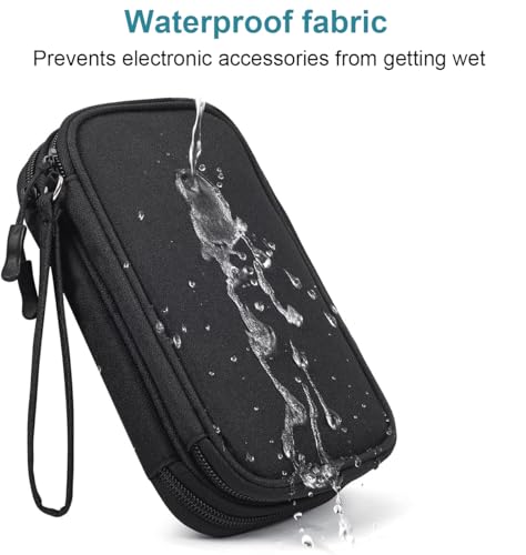 Electronic Accessories Carry Case, Electronic Accessories Organizer Carry Bag, Travel Cable Organizer Pouch, Portable Waterproof Double Layers All-in-One Storage Bag for Cord, Charger, Earphones (M) - size: M