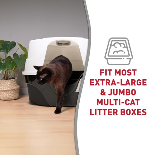 Nature's Miracle Odor Control Cat Litter Box Liners, Jumbo, 27 Count | Fits Most XL & Jumbo Multi-Cat Litter Boxes, Antimicrobial Protection Inhibits Odors, Easy-Pull Drawstrings For Quick Cleanup