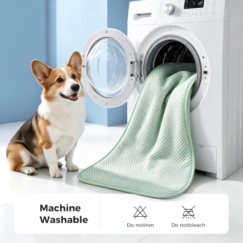 Lekereise Cooling Mat for Dogs - Self-Dog Cooling Mat Indoor, Pressure-Activated Cold Blanket for Sofa, Floor & Car, Crate, 83'' x 102'', Green - size: XL(83"x 102"x 0.79")