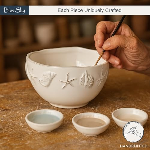 Blue Sky Ceramics Laguna Coastal 6'' Bowl White, Multi (20456)