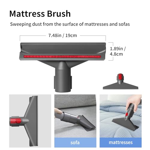 Replacement Attachment Kit compatible with Dyson V7 V8 V10 V11 V15 Cleaner | Flexible Extension Hose Mattress Tool Stiff Brush Soft Bristle and Flexible Crevice Tool for Home Cleaning - color: Home Cleaning Kit