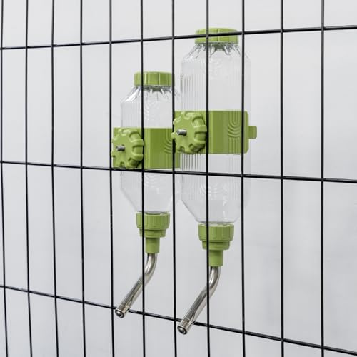 Pet Water Bottle [L24, 24oz] Hanging Dog Water Dispenser Kennel Plastic Drinker Kettle Feeder BPA Free Cage Crate Hutch Puppy Cat Rabbit (Large Rabbits-Cats-Small & Medium Dogs) - size: 24oz (Large Rabbits-Cats-Small & Medium Dogs)