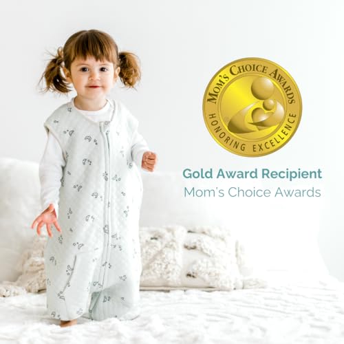 Dreamsuit Walker Toddler Sleep Sack with Feet and Legs, 12M-2T | 70% Rayon Made from Bamboo, 30% Organic Cotton, 0.8 TOG Summer, 2-Way Zipper, Buttery Soft Wearable Blanket, Cactus - color: (0.8 Tog) Croissant, size: 12-2T