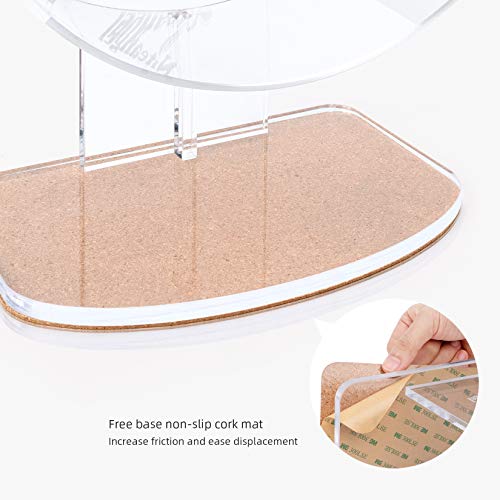 Niteangel Silent Hamster Exercise Wheel - Dual-Bearing Quiet Spinning Acrylic Hamster Running Wheel for Hamsters, Gerbils, Mice, Degus, or Other Small Animals (Large - Wider Version) - size: Large - Wider Version