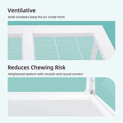 Niteangel Stacker Series Hamster Cage - Stackable & Large Glass Enclosure for Hamster Gerbils Mice Lemming Degus or Other Small-Sized Pets | Stackable Vertically or Horizontally to Expand Space & Large Glass Enclosure for Hamster Gerbils Mice or Small-Siz