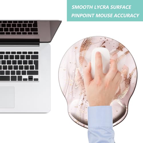 Mouse Pad with Wrist Support, Ergonomic Mouse Pad with Memory Foam Wrist Rest Cushion, Non-Slip Rubber Base Gaming Mice Pad for Home Office Computer Laptop, Beach - color: M32-Beach