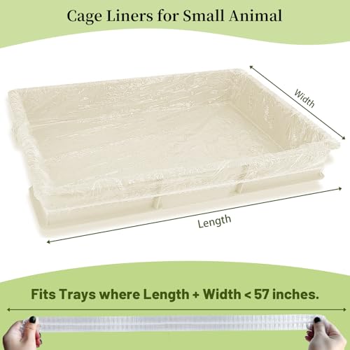 Disposable 50 pcs Small Animal Cage Liners | Rabbit Tray Film Liner Bunny Litter Pan Bags Guinea Pig Cage Toilet Plastic Film for Bird Hamster Chinchilla Hedgehog - size: X-Large - L+W ＜ 57''