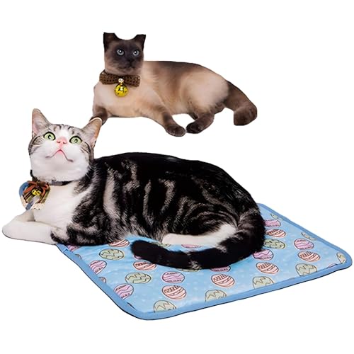 Pet Cooling Mat Cat Dog Cushion Pad Summer Cool Down Comfortable Soft for Pets and Adults (S,Blue) - color: Blue Egg, size: S: 15.5'' x 19.5''