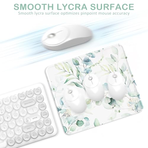 Mouse Pad with Stitched Edge, Multiple Patterns Computer Mouse Pads with Non-Slip Rubber Base, Washable Cloth Mousepad, for Gaming, Laptop, PC (Leaves) - color: 30Leaves