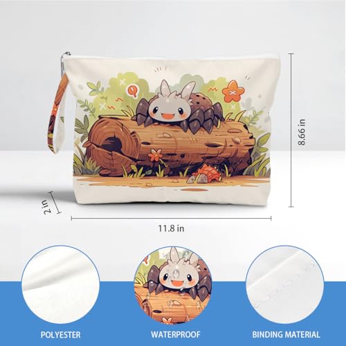 ENGVZ Wet Dry Bag, Waterproof Travel Pouch, Large Zipper Bag For Swimsuits, Diapers, Toiletries, Makeup, Women And Girls Cute Spider - color: Cartoon Spider