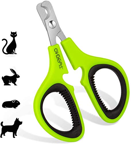 Pet Nail Clippers, Update Version Cat & Kitten Claw Nail Clippers for Trimming, Professional Pet Nail Clippers Best for a Cat, Puppy,Rabbit, Kitten & Small Dog,Sharp & Safe (Green) - color: Green