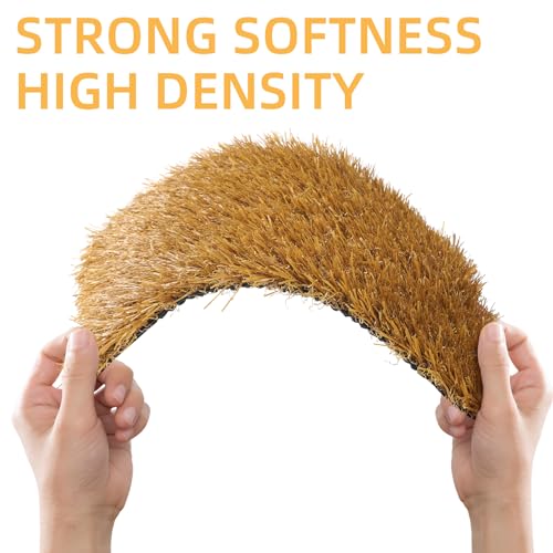 20Pcs Chickens Nesting Pads Set, Washable Artificial Grass Nesting Pads, Reusable Laying Eggs Bedding for Chickens Coop, 12 x 12 x 1.2 Inches, Brown - color: Brown