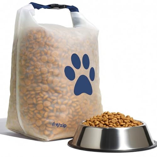(re)zip Large Roll Top Pet Food Storage Bag 40-Cup, BPA-Free, Food-Grade, Pet-Safe, Freshness Seal for Camping, Travel & Daily Use, Machine Washable, Cobalt Blue - color: Cobalt Blue, size: 40 Cup