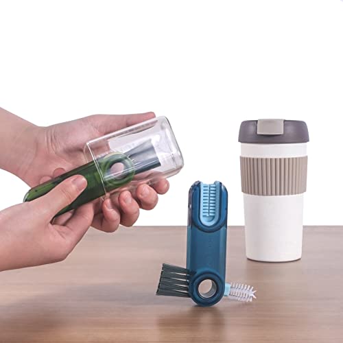 3 in 1 Cup Lid Gap Cleaning Brush Set, Multifunctional Insulation Bottle Cleaning Tools, Mutipurpose Tiny Silicone Cup Holder Cleaner, Home Kitchen Cleaning Tools - color: Gray