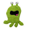 goDog PlayClean Germs Squeaky Plush Dog Toy with Odor-Eliminating Essential Oils, Chew Guard Technology - Green, Large - color: PlayClean - Germs Monster (Green), size: Large