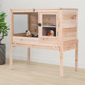 Aivituvin 2-Story Indoor Rabbit Hutch Guinea Pig Cage with Stand, Wooden Bunny Cage Small Animal Cages with Chew-Proof Ramp, Pull-Out Tray & Leakproof PVC Layer (Natural Wood) - color: (Natural Wood)