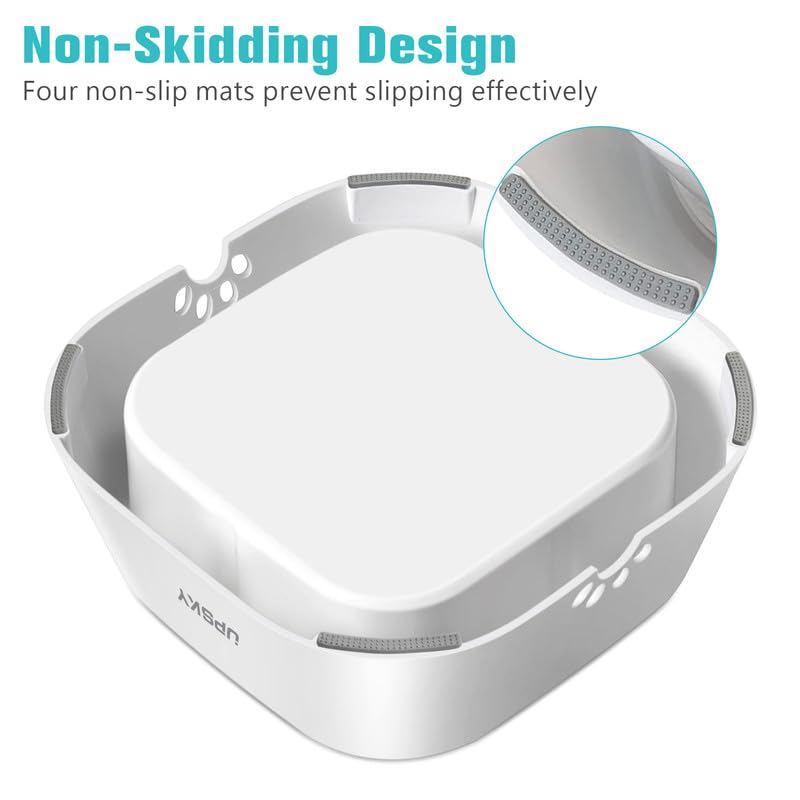 UPSKY 35oz No-Spill Pet Water Bowl, Slow Water Feeder for Dogs and Cats | Splash-Proof Bowls, Slow Drinking Pet Dish, Easy-Clean Dishwasher Safe, Portable For Travel - color: Grey