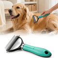 Pet Grooming Brush, Pets Knotted Dog Grooming, Pets Knotting Comb, Professional Pet Deshedding Brush, Deshedding Comb Fur Brushes, Shedding Brushes For Dogs And Cats (Green) - color: Green