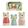 Tender Leaf Toys - Bear Tales - Wooden Dollhouse Add-on Dolls Playset, Figures of 3 Pcs Bear Family for Children - Inspires Endless Imaginative Play - Age 3+