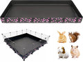 DZWLKJ Waterproof Guinea Pig Cage Liner,Washable Tarp Bottom Base,Cherry Graphic,48"x48", Reusable for Rabbit, Chinchilla, Hedgehog, Ferret & Other Small Animals. - size: 48.0"L x 48.0"W x 4.0"H