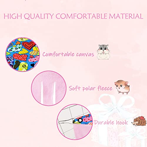 LEFTSTARER 2 Pieces Guinea Pig Hideout Rat Corner Hideaway Peekaboo Toys Cage Accessories Hidden Habitat Tent for Ferrets Chinchillas Sugar Glider Small Pet Animals (Only 1Pcs Peach Heart)