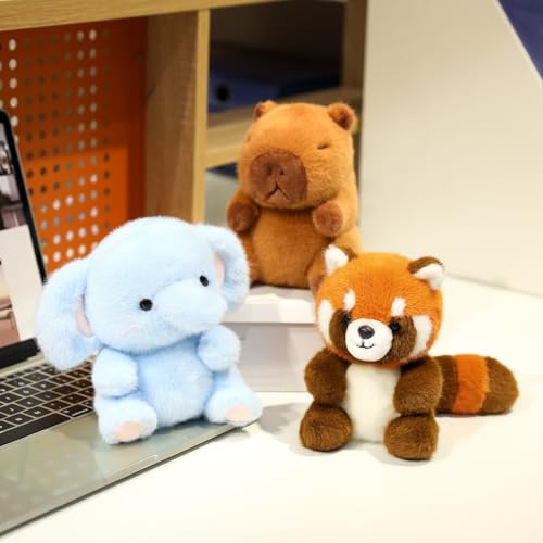 Ditucu Palm-Sized Capybara Stuffed Animals Cute Soft Plush Doll Small Capibara Plushies Toys Gifts for Kids Brown 5 inch - style: Capybara