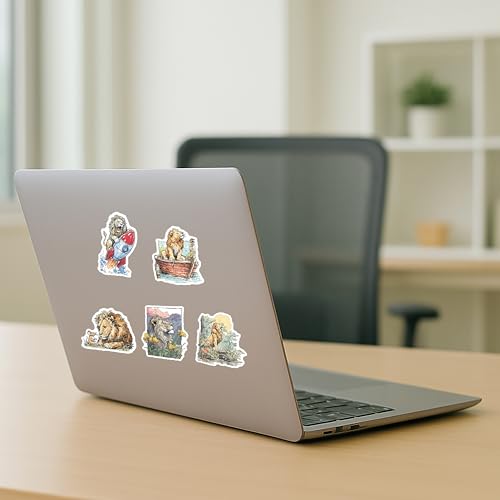 100 PCS Lion Stickers Pack – Waterproof Vinyl Decals for Water Bottles, Laptops, Phones, Notebook, Cars – Cool Vibrant Graphics for Lion Enthusiast - color: Lion