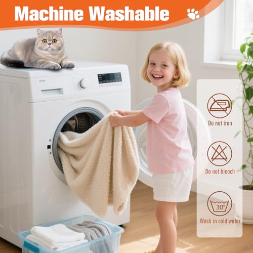2 Pack Cat Blanket for Small Dogs Puppy Cat Kitten, 16" x 24" | Soft Warm Sherpa Fleece Cat Blanket Washable, Grey/Beige