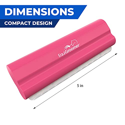EquiGroomer 5-Inch Undercoat Deshedding Brush for Dogs & Cats, Pink | Best for dogs up to 100 lbs and cats of any size, short or long hair, stainless blade, no cutting or pulling - color: Pink, size: 5 Inch