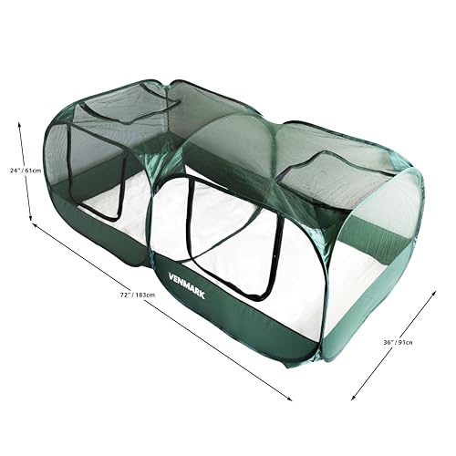 Portable Chicken Coop - Small Animal Playpen and Pop Up Chicken Coop Run - Transparent Breathable Mesh Net and Foldable - Complete with Collapsible Food/Water Bowl