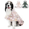 Dog Raincoat,Dog Rain Jacket Poncho with Hood and Leash Hole(Rabbit,5XL) | Windproof,Waterproof,Leash Loop,Adjustable,Rabbit Design - color: Pink, size: 5XL(55-66lbs)