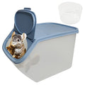 PINVNBY Chinchilla Sand Bath Box Gerbil Bathroom Transparent Totoro Plastic Sand Bath House with Sand Cup Cage Accessories for Guinea Pig Hedgehog Squirrel and Other Small Animals - color: blue