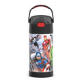 THERMOS FUNTAINER Water Bottle with Straw, 12oz, Avengers | Kids Stainless Steel Insulated Water Bottle, Keeps Drinks Cold Longer for School & Play, BPA-Free - color: Avengers, size: 12 Ounces