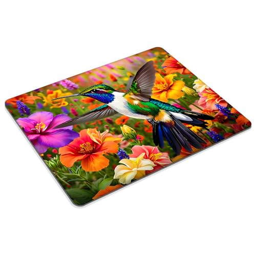 Flower Hummingbird Mouse pad Customized Mousepad Non-Slip Rubber Base Mouse Pads for Computers Laptop Office Desk Accessories Mouse pad - color: Flower hummingbird