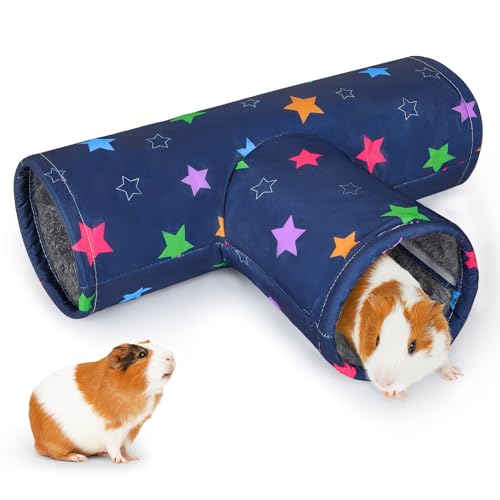 Glittme Washable Guinea Pig Tunnel, 17.7" Soft Plush Hideout for Small Pets | Small Animal Hideout Crafted With Warm Plush Lining, Offering A Cozy And Foldable Retreat For Indoor Play And Restful Sleep