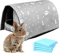 Hamiledyi Bunny Cave Bed Small Animal Warm Nest Habitats Guinea Pig Hideouts Stray Cats Shelter Cage Accessories for Hamster Cats Rat Mice Chinchilla Flying Squirrel (Grey)