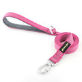 Plutus Pet Heavy Duty Dog Leash with Lockable Aluminum Carabiner, 4 FT Long | Double-Sided Reflective Nylon, Padded Handle, Heavy Duty, for Puppy Small Medium and Large Dogs (Pink, 1" x 4') - color: Pink, size: 1" x 4'