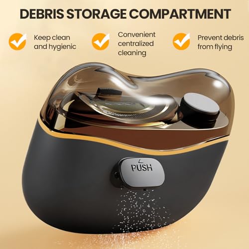 Electric Nail Clipper, Electric Automatic Nail Clippers with Light Nail Trimmer 2 Speeds Automatic Nail Clipper Storage Compartment with Debris, for Adults, the Elderly, and Children(Black) - color: Black